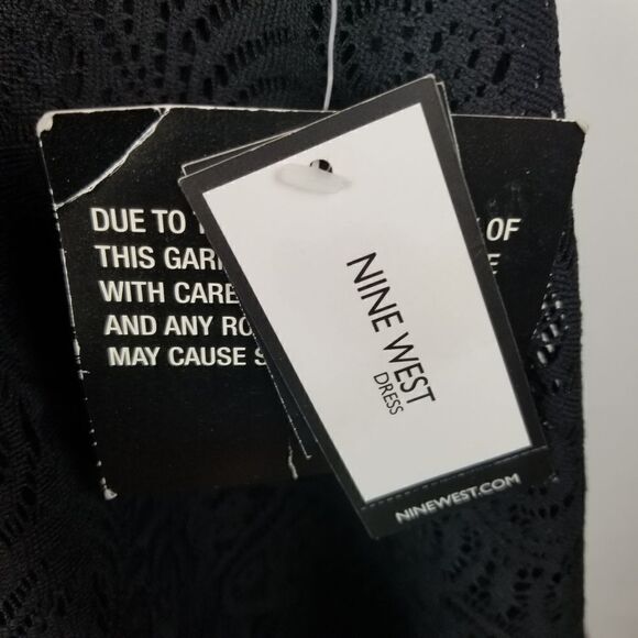 NWT. NINE WEST BLACK LACEY DRESS. SIZE 12 - Picture 10 of 16